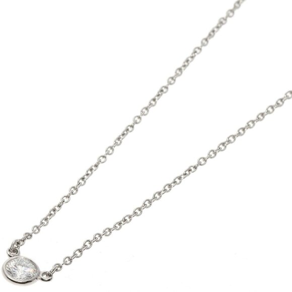 TIFFANY Silver Diamond Necklace - Picture 1 of 5